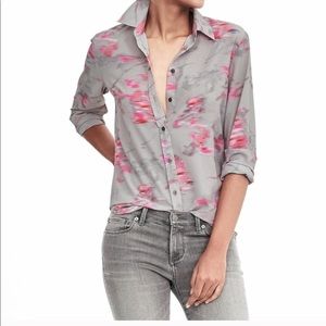 Banana Republic Dillon silk shirt XL NWT